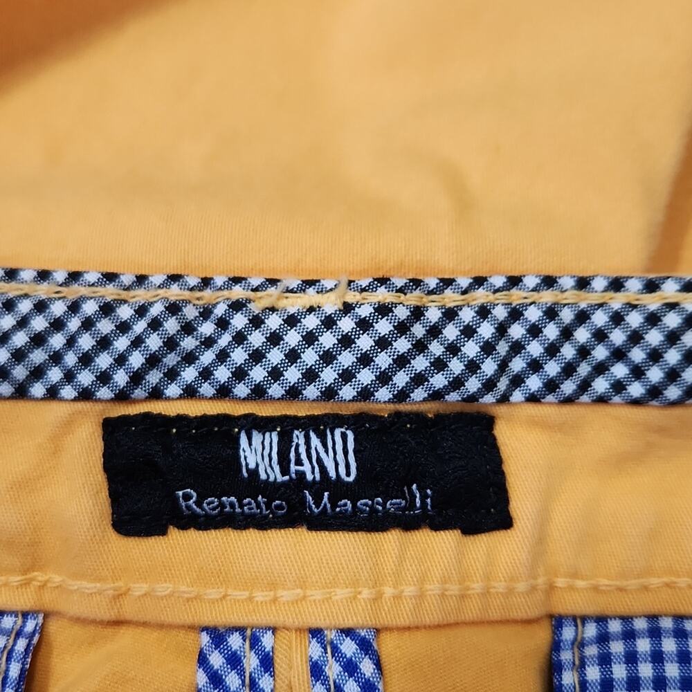 Milano Renato Masselli Womens Orange Straight Leg High Rise Pants Jeans Size 28 - Picture 7 of 11